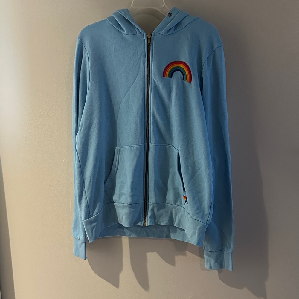 Aviator Nation Embroidered  Rainbow Hoodie